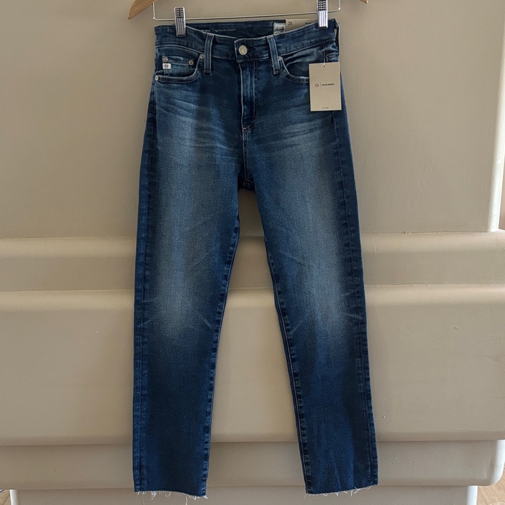 AG MariCrop High Rise Slim Straight Jeans. 14YPAS. Size 25. NWT.